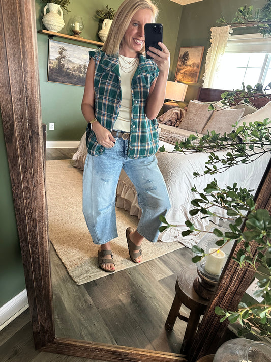 Hadley Plaid Puffer Vest