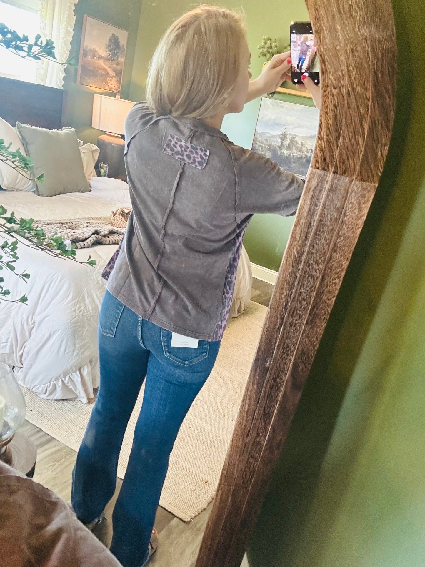 Leopard Star Mineral Wash Top ⭐🐆