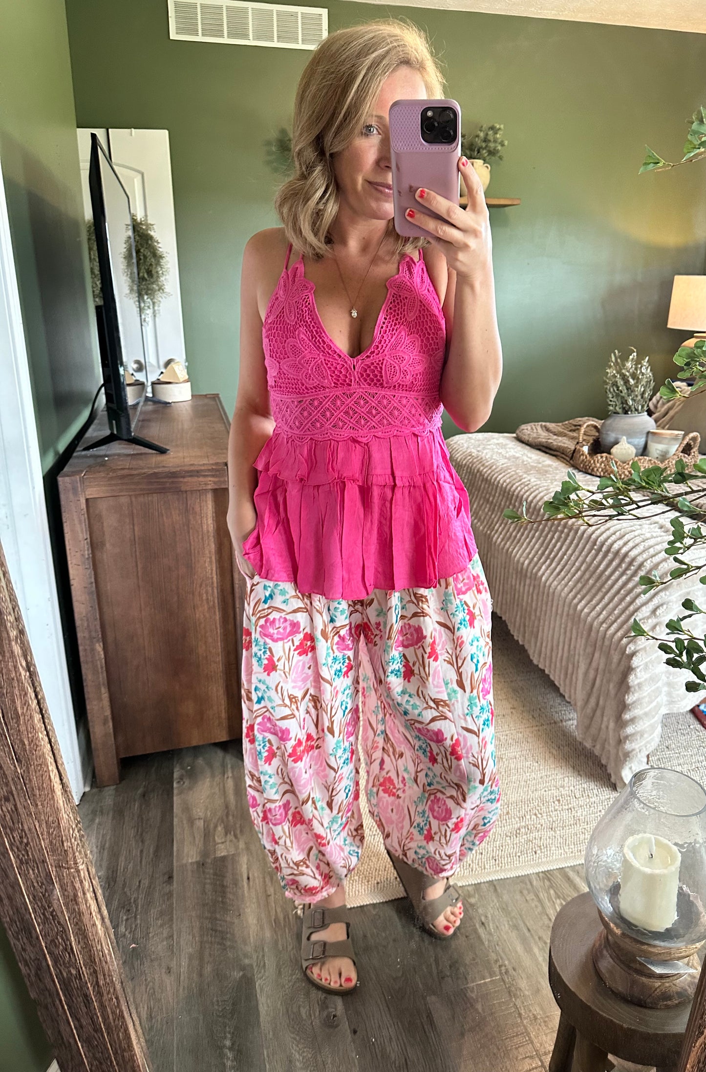 Blush Garden Harem Pants