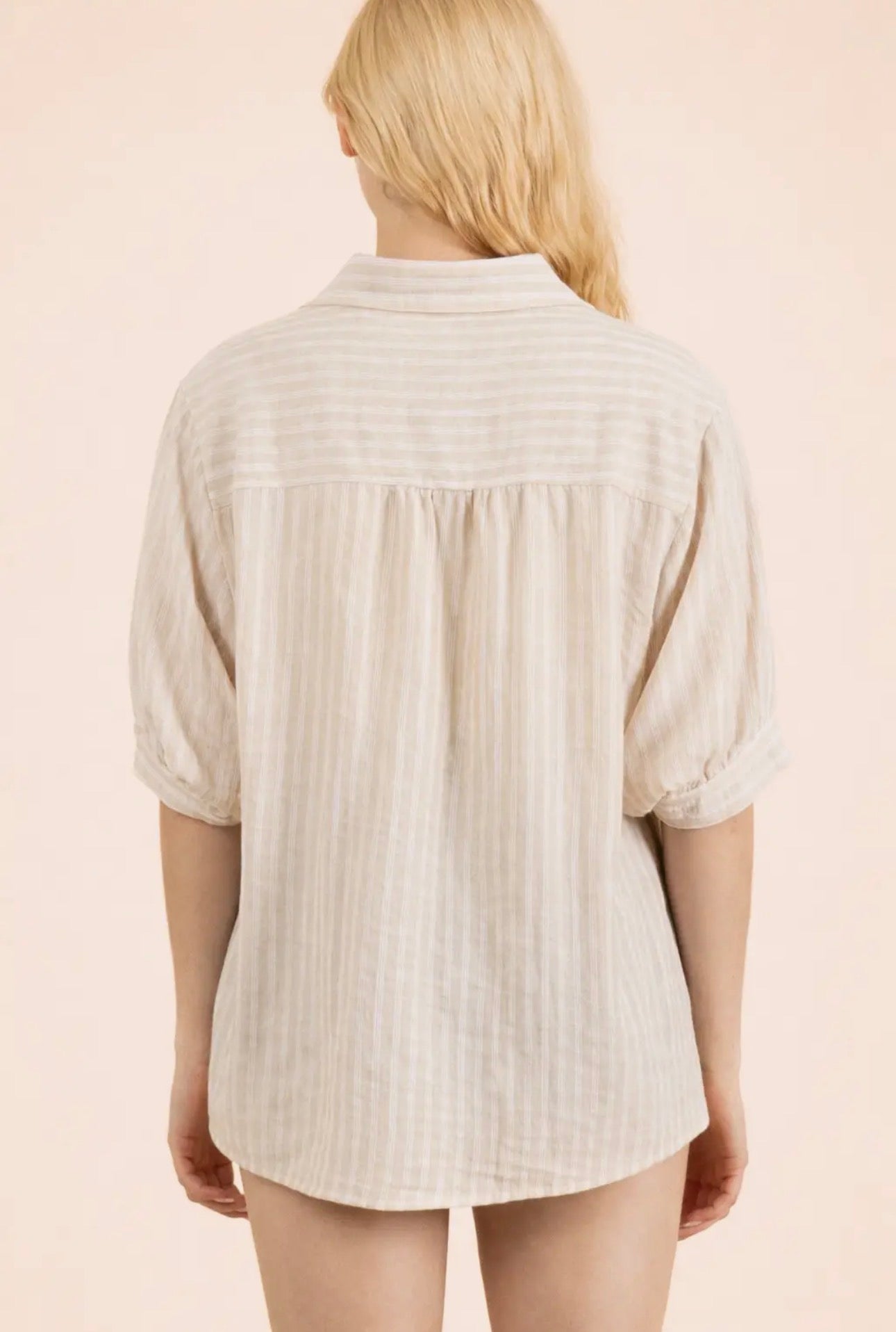 Oatmeal Breeze Button-Up