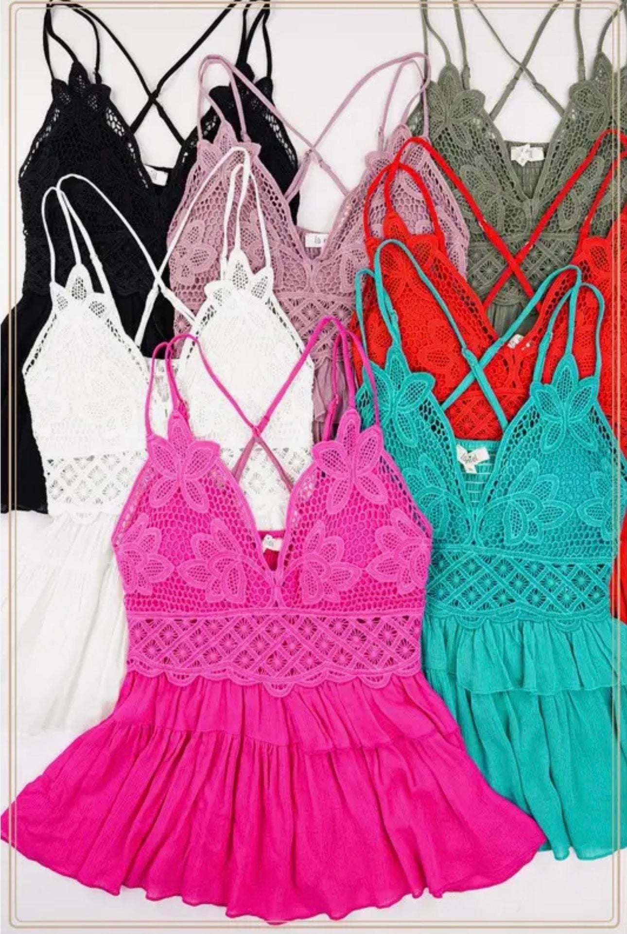 Red Hot Lace Cami