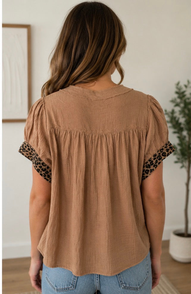 Wild Honey Leopard Top