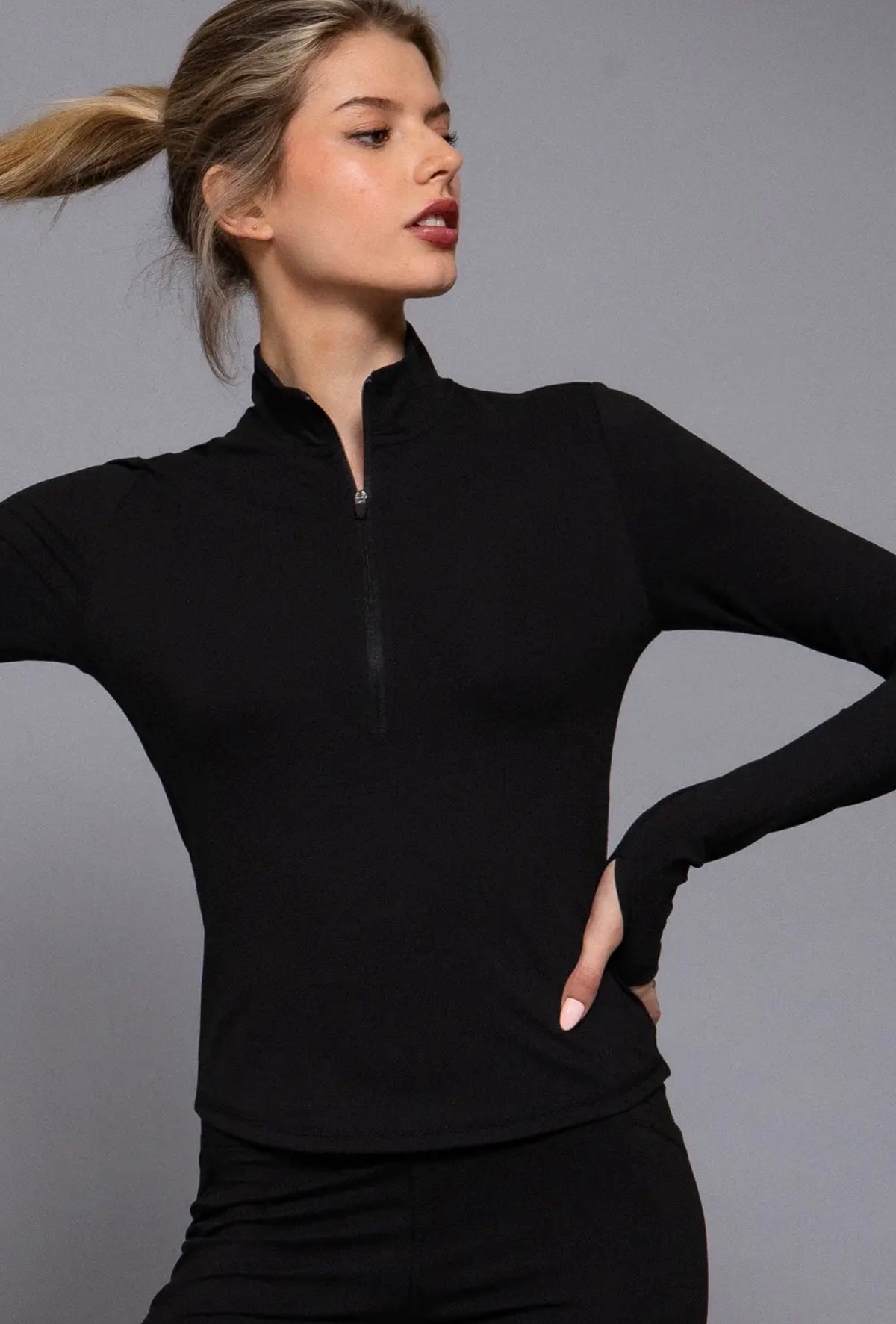The Brielle Quarter-Zip Active Top