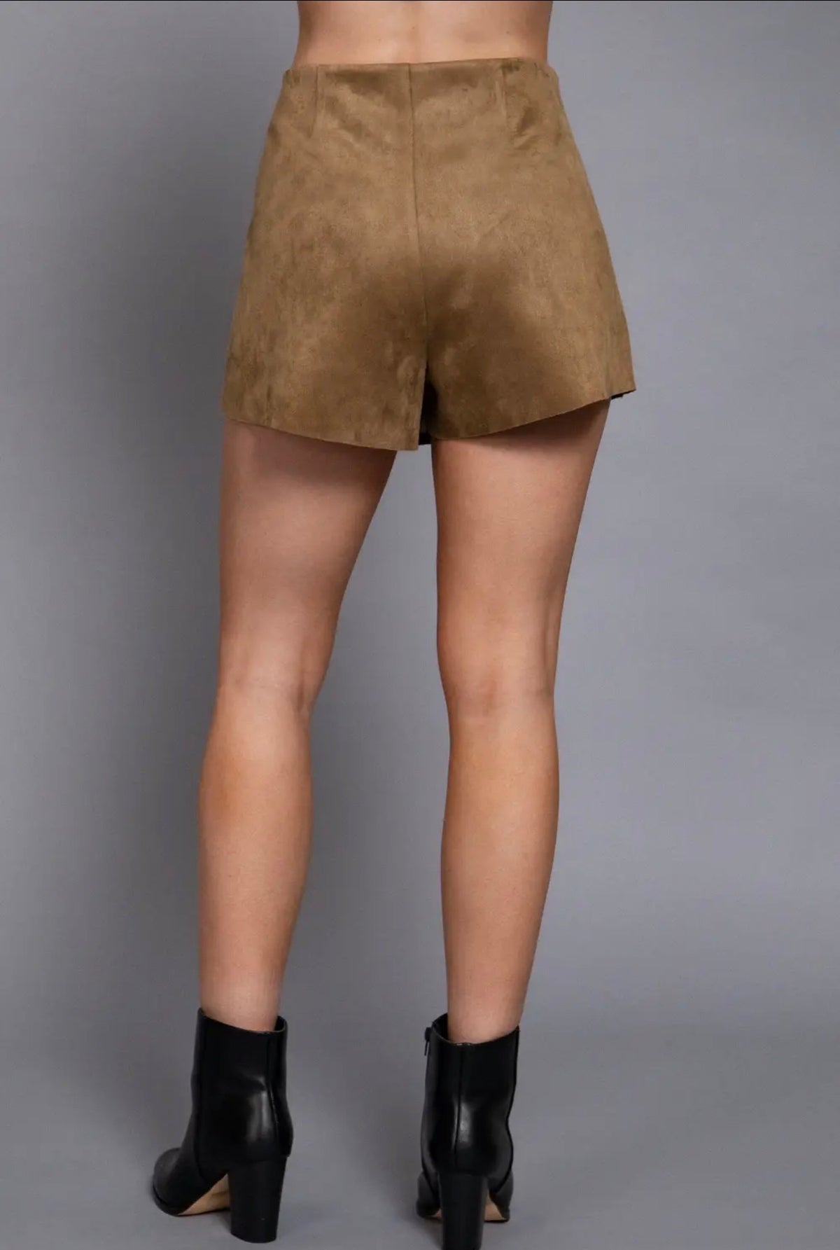 🤎 The Sloane Faux Suede Wrap Skort