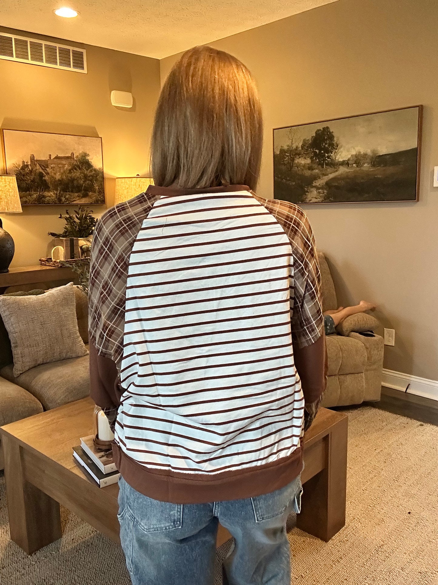 The Maren Mixed Print Pullover 🤎