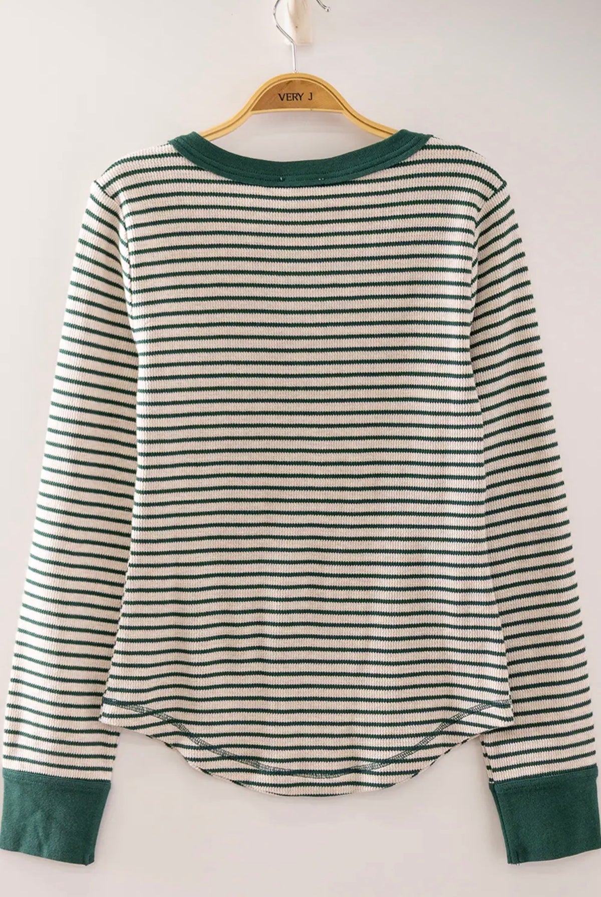 The Presley Striped Henley Top