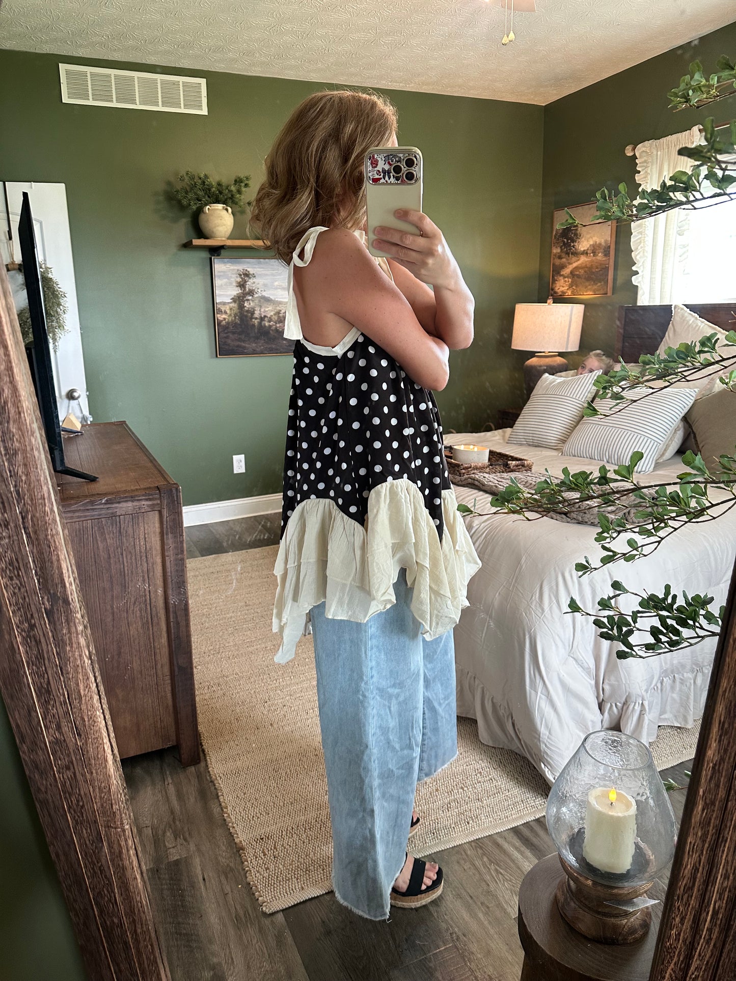 Midnight Mocha Ruffle Tank