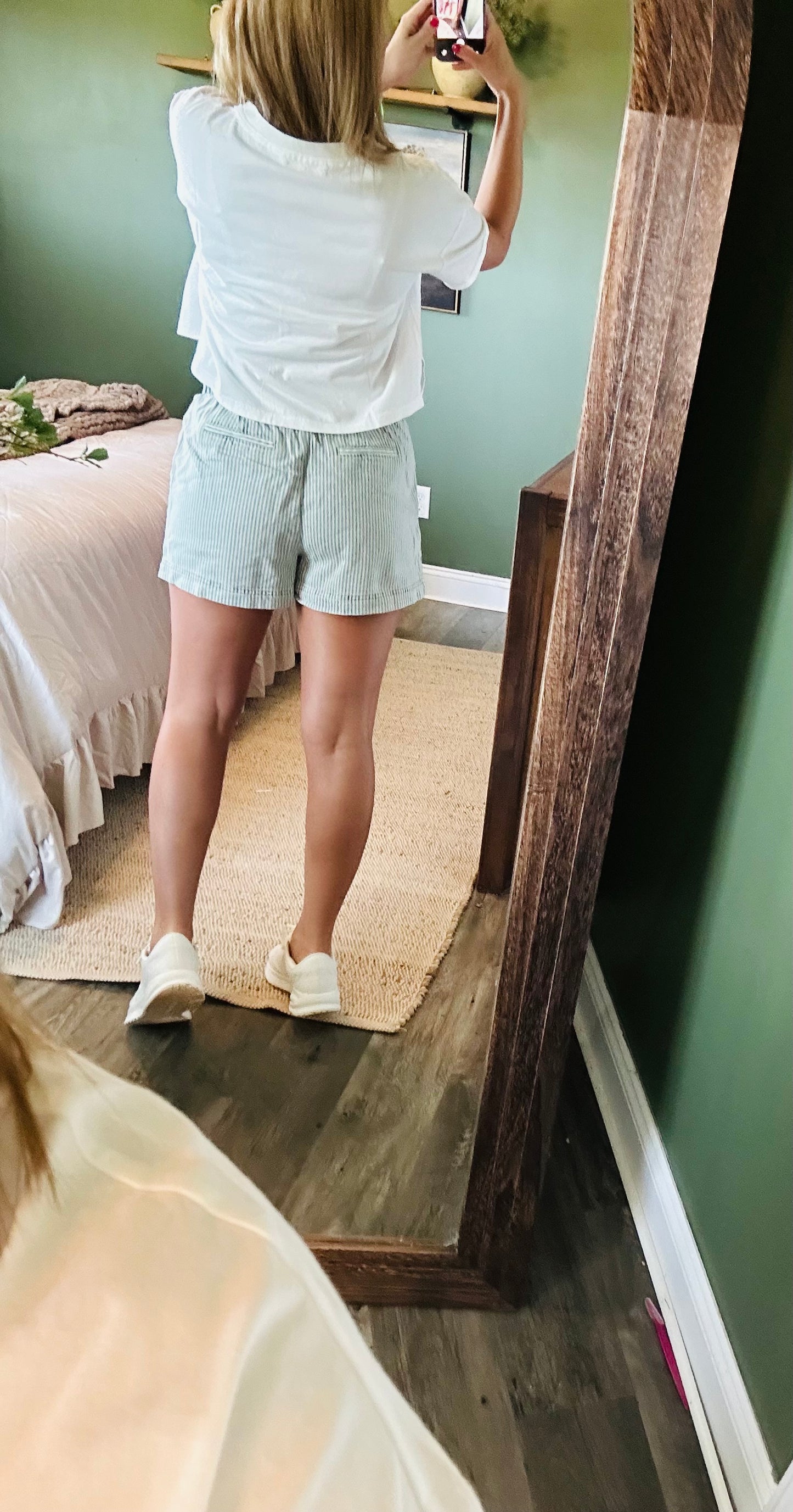 š Blue Skies Stripe Denim Shorts