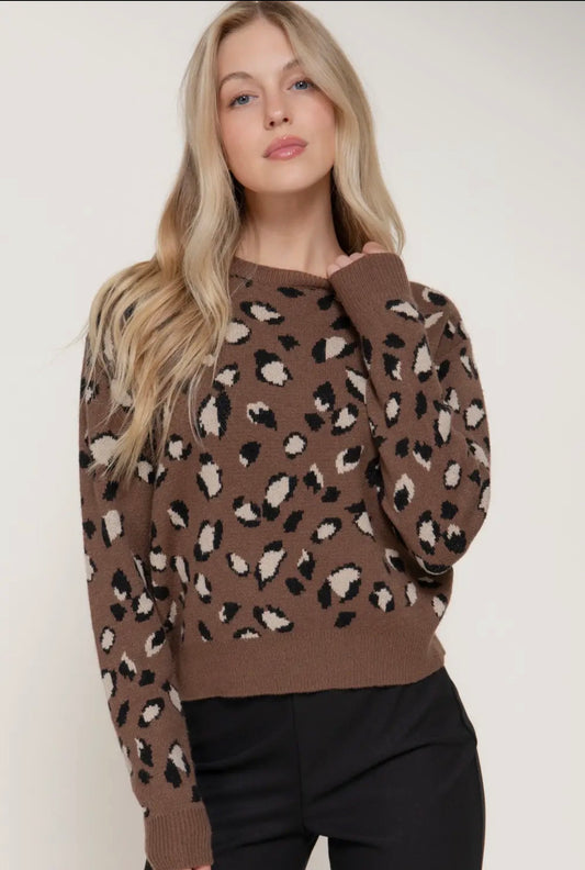 🤎 The Sutton Leopard Sweater