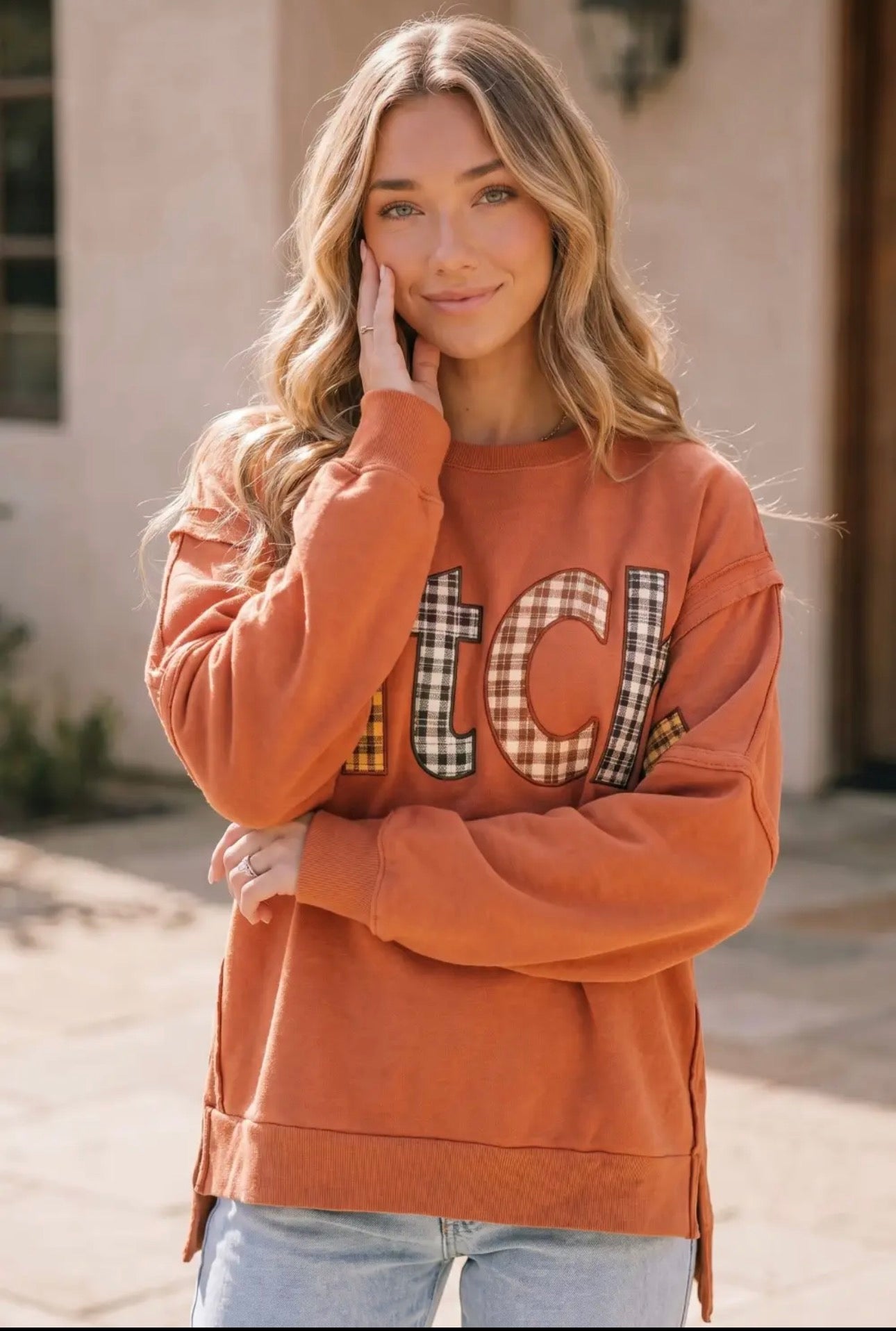 The Hadley Plaid Witch Sweatshirt π