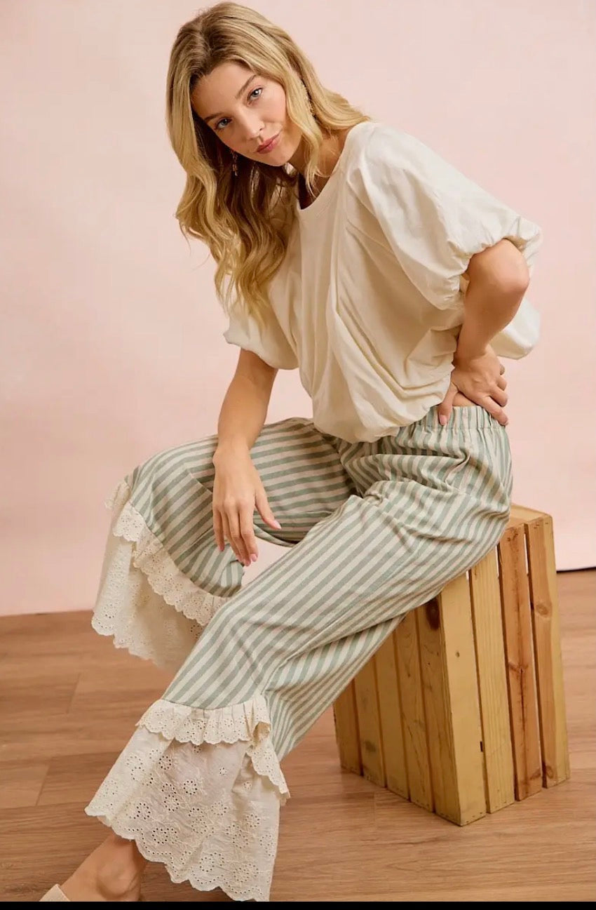Sage Meadow Lace Pants