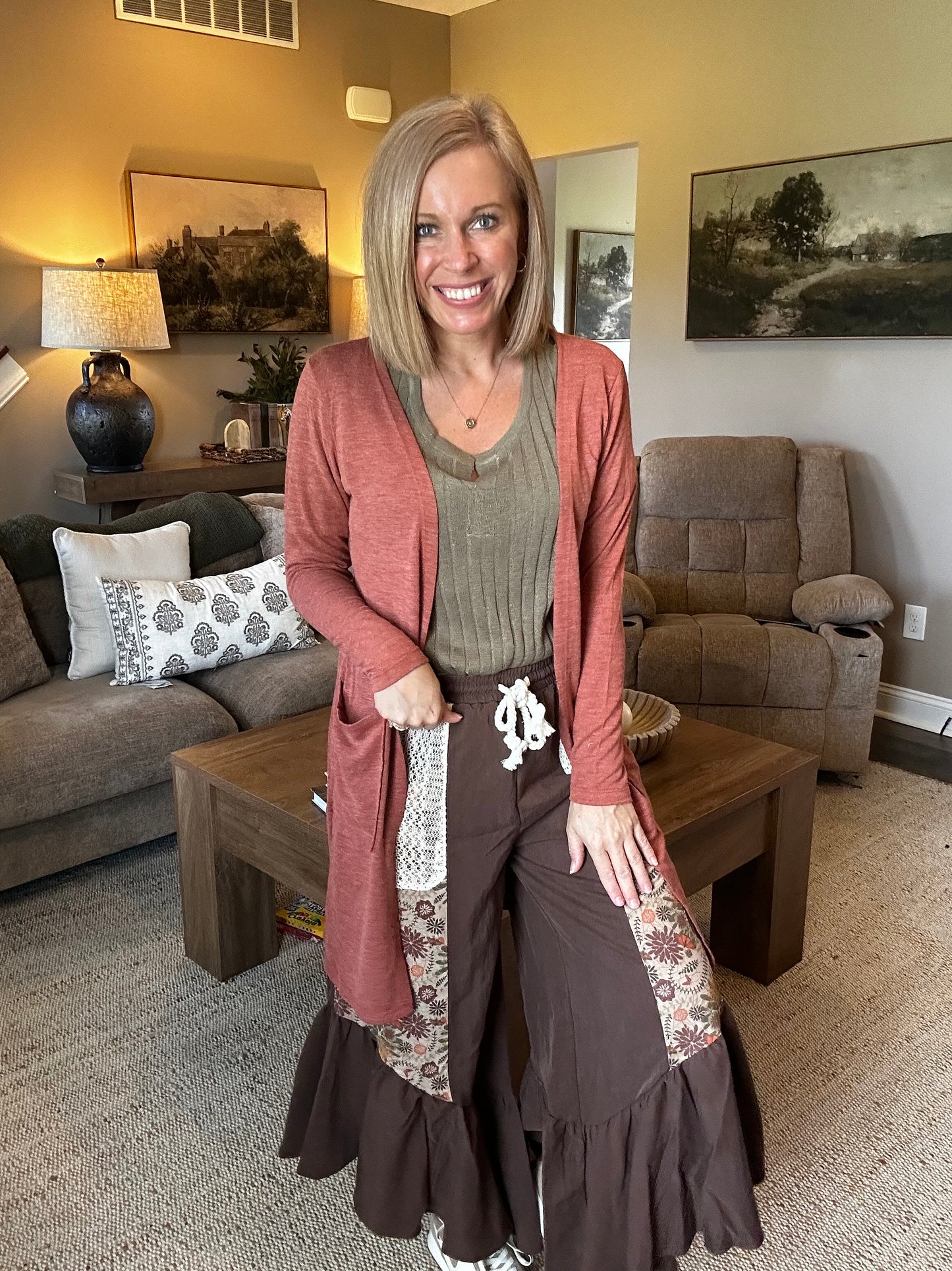 Harvest Patchwork Palazzo Pants