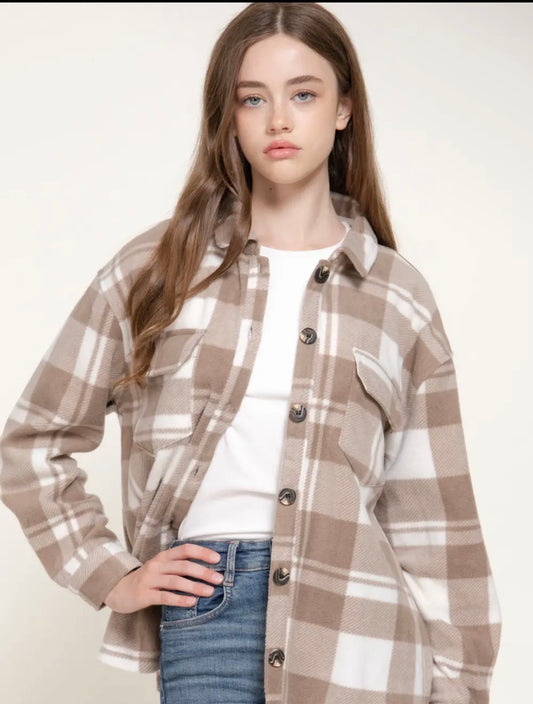 🤍 The Callie Plaid Shacket