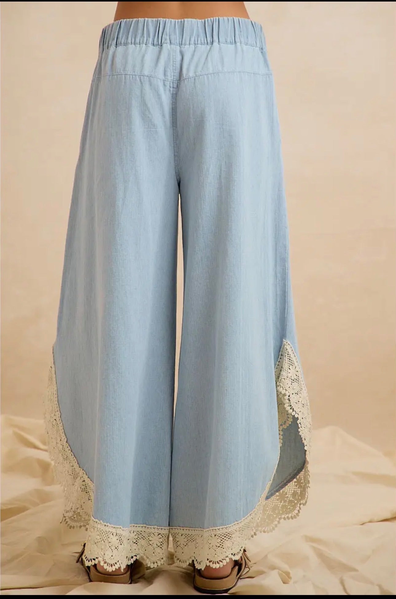 Coastal Lace Chambray Pants
