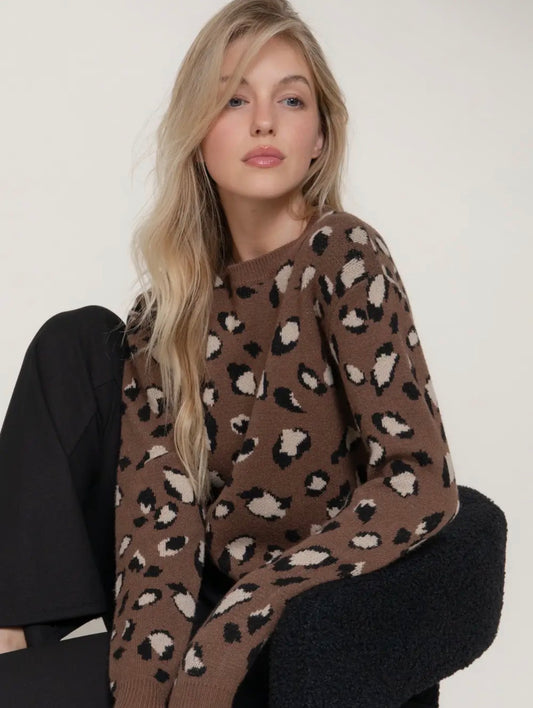 🤎 The Sutton Leopard Sweater