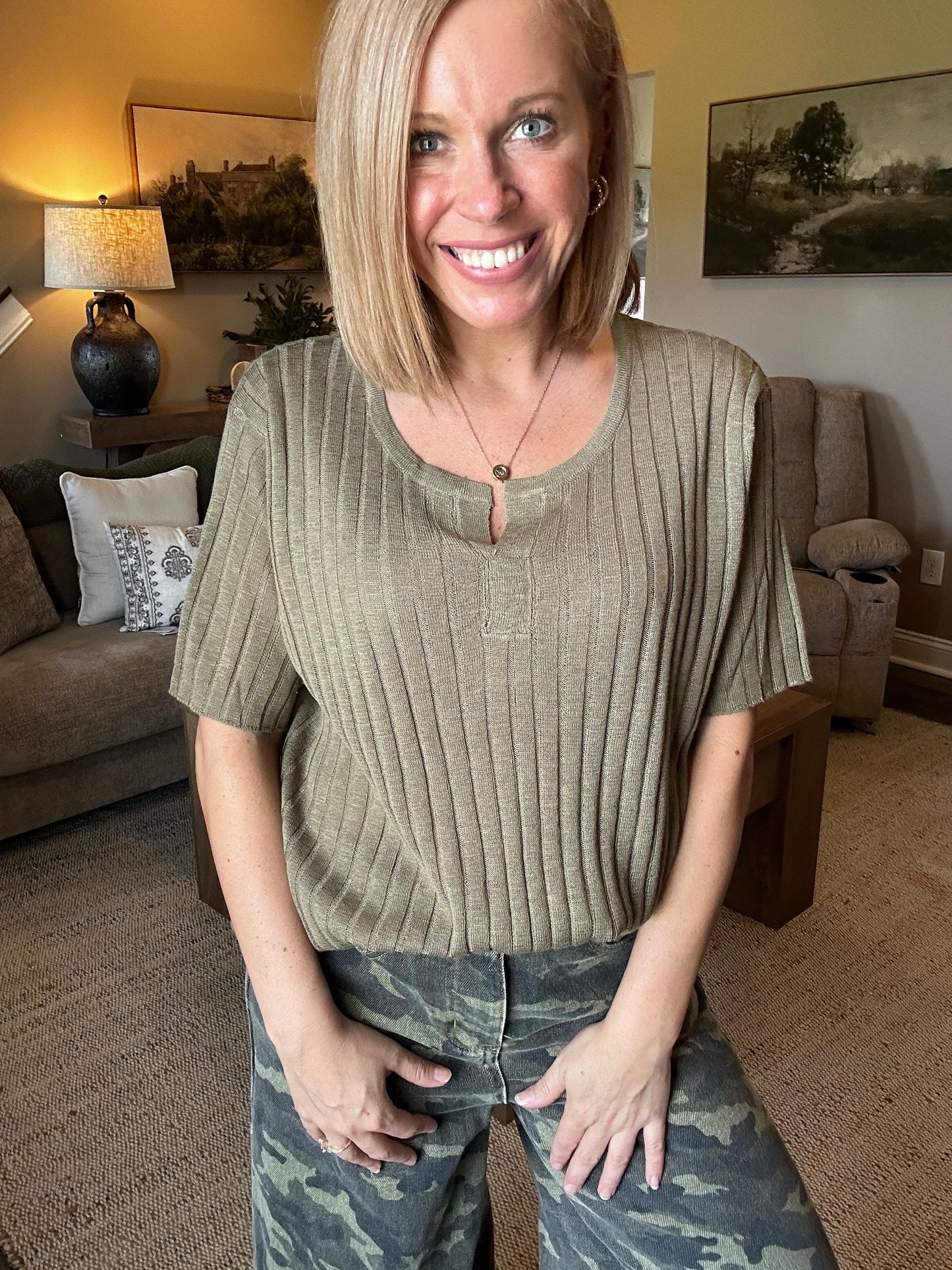 Sadie Ribbed Sweater Top