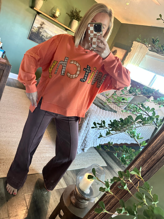 The Hadley Plaid Witch Sweatshirt 🎃