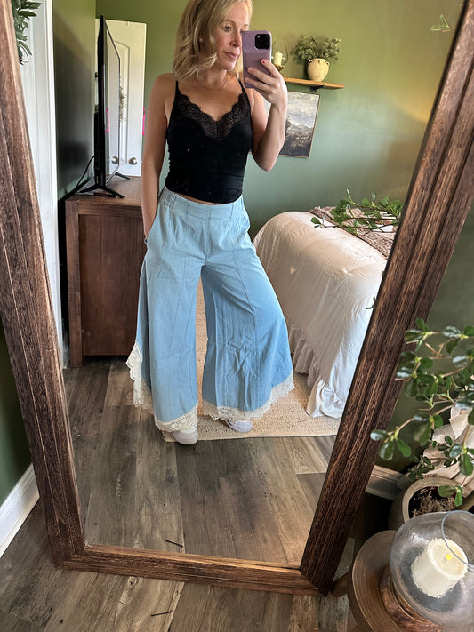 Coastal Lace Chambray Pants