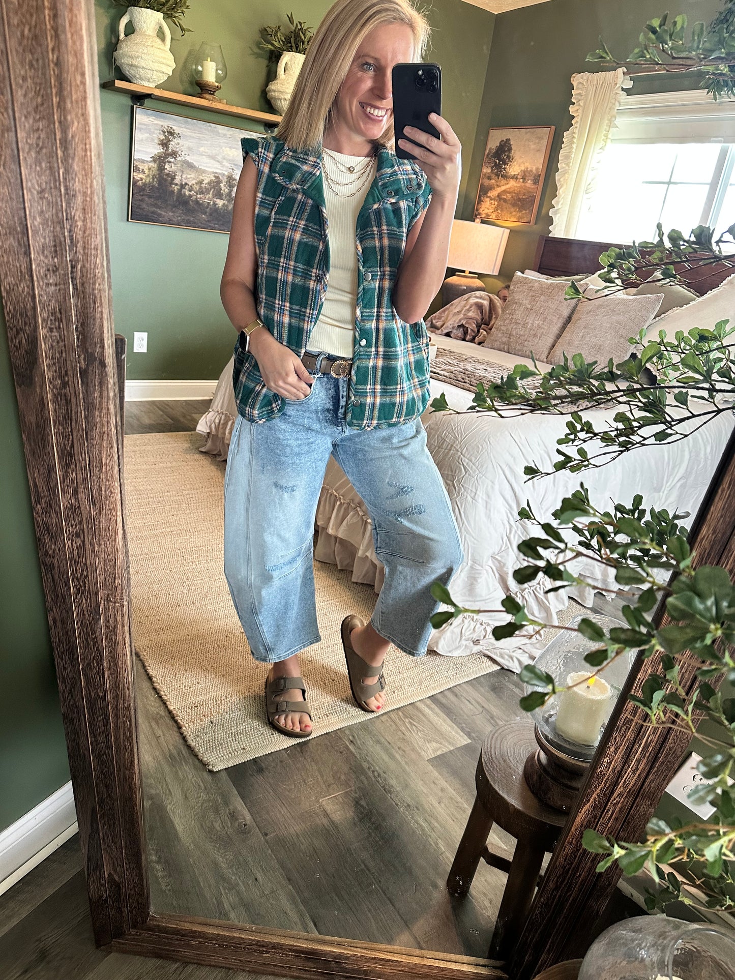 Hadley Plaid Puffer Vest
