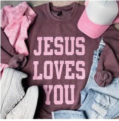 Jesus loves you crewneck