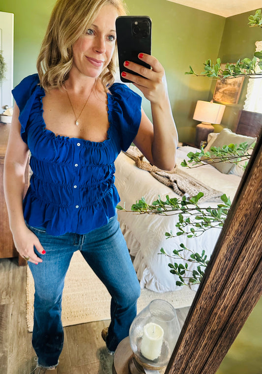 Cobalt Charm Blouse 💙✨