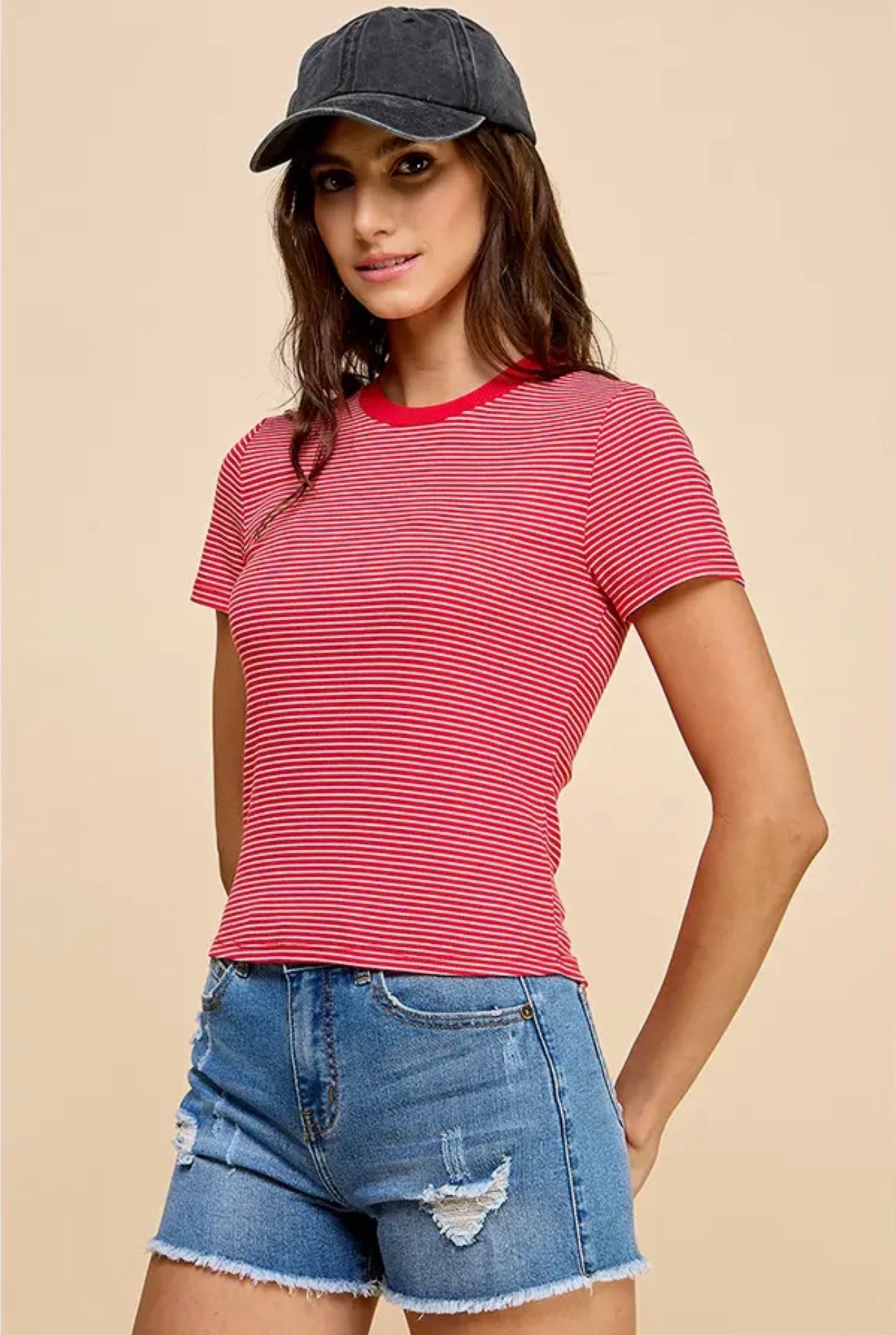 Cherry Picnic Stripe Tee