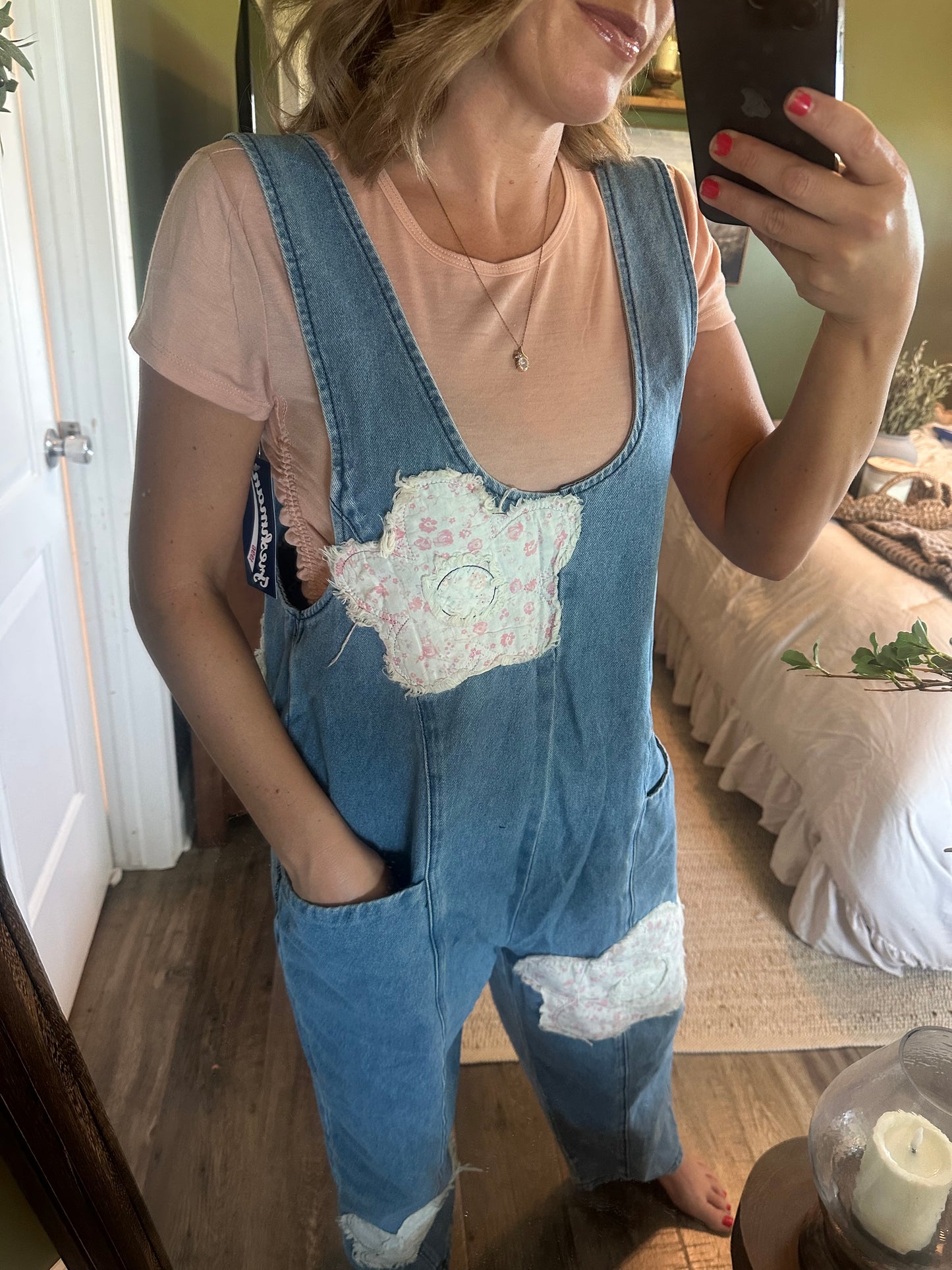 🌸🩵 PATCHWORK PRAIRIE OVERALLS 🩵🌸