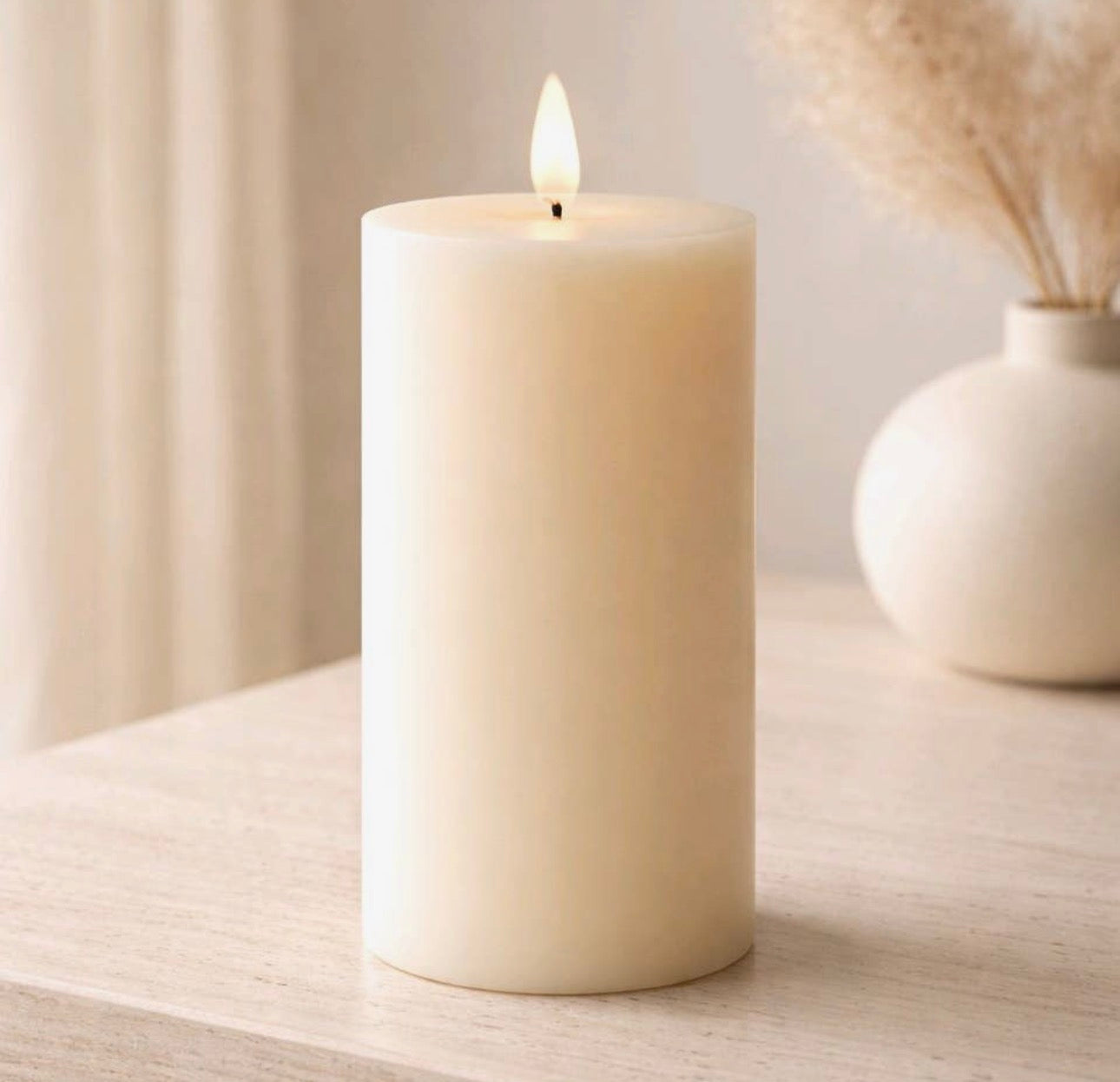 🕯️ Warm Glow Flameless Candle – 3x6