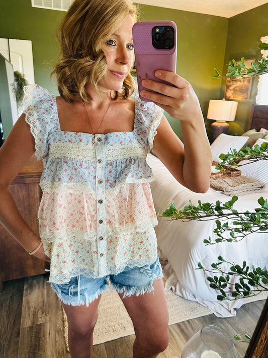 🌸 Cottage Garden Lace Top 🌸