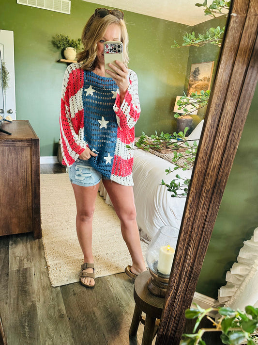 ⭐ American Dream Crochet Sweater ⭐