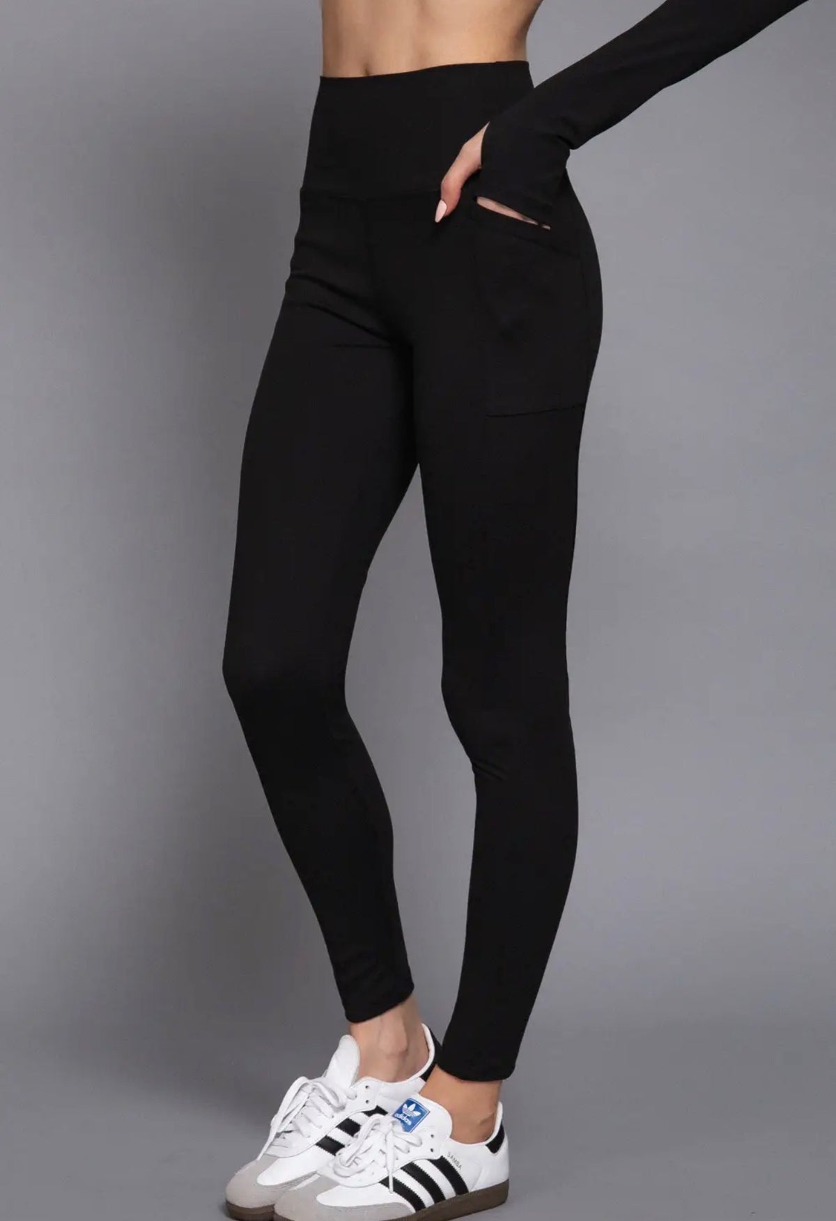 Reagan Black High-Rise Pocket Leggings