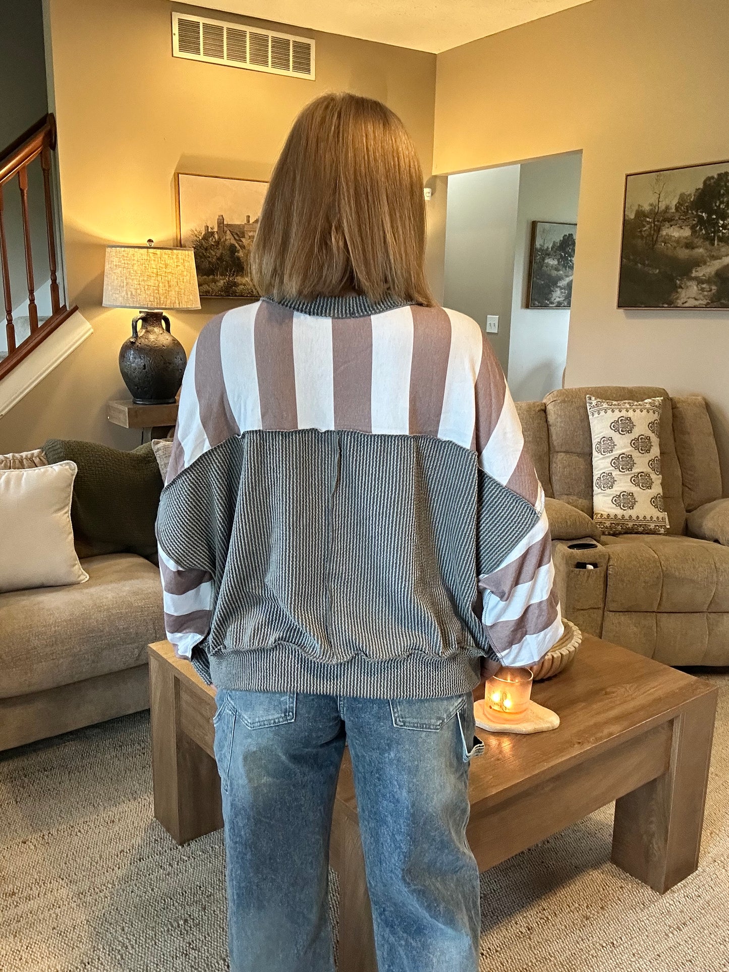 The Hadley Striped Oversized Pullover