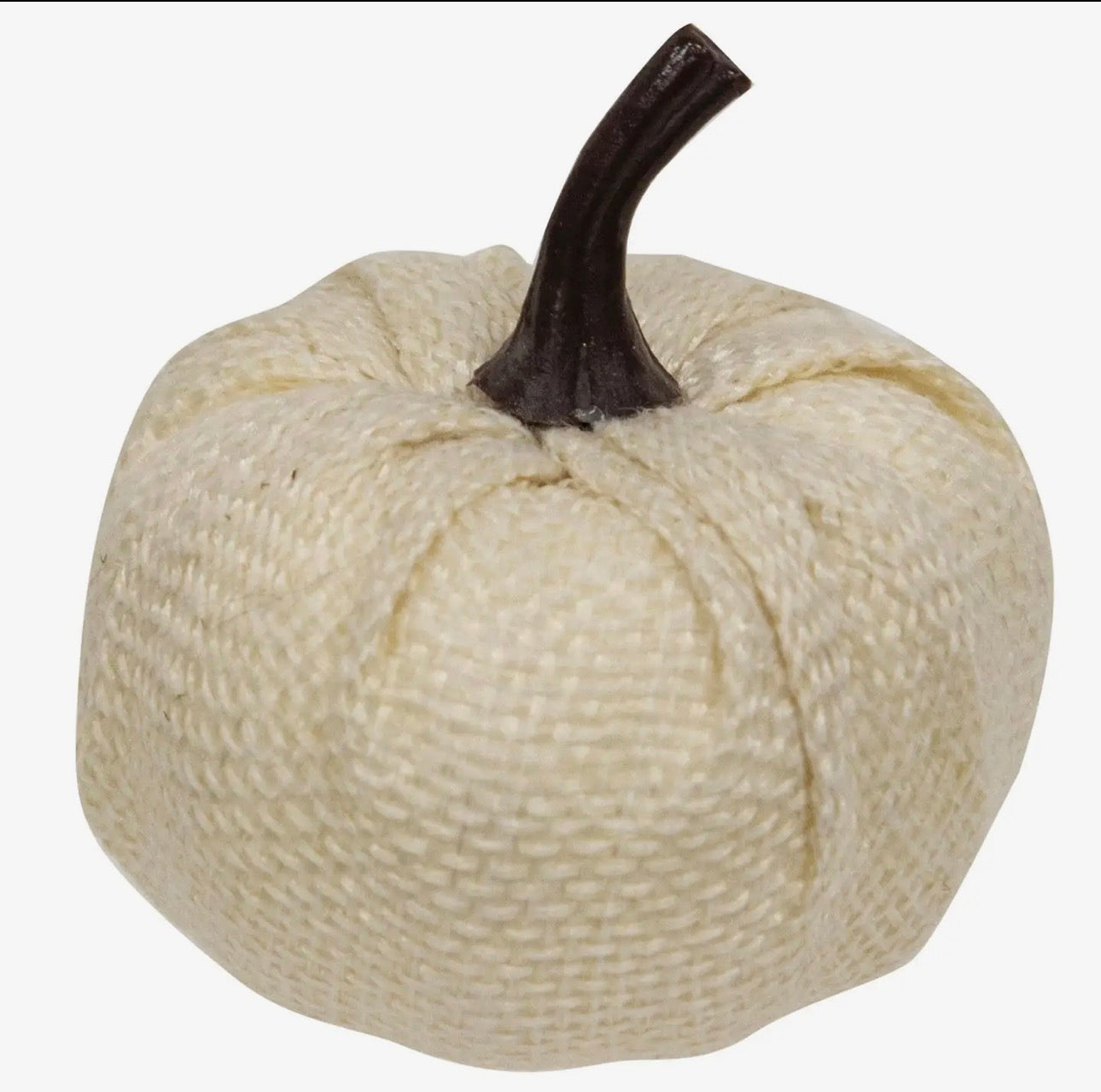 Cream & Gray Burlap Pumpkin Set