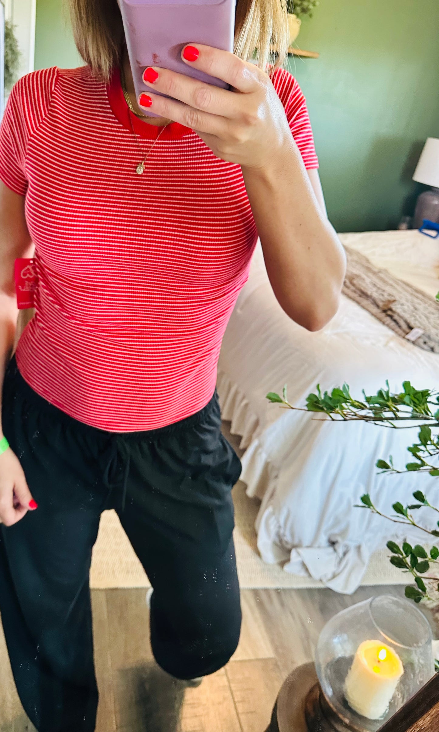 Cherry Picnic Stripe Tee