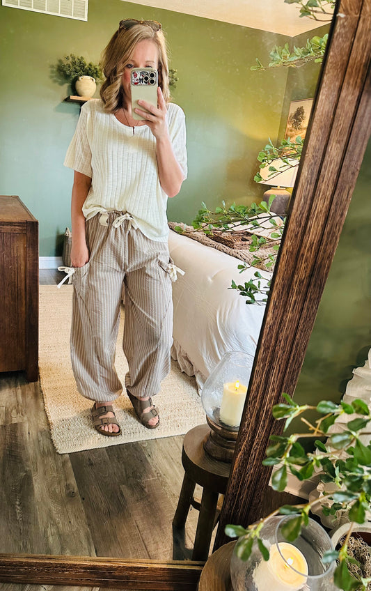 Ivory Breeze Ribbed Top