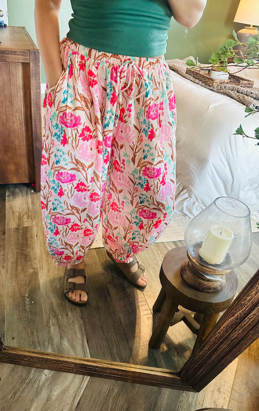 Blush Garden Harem Pants