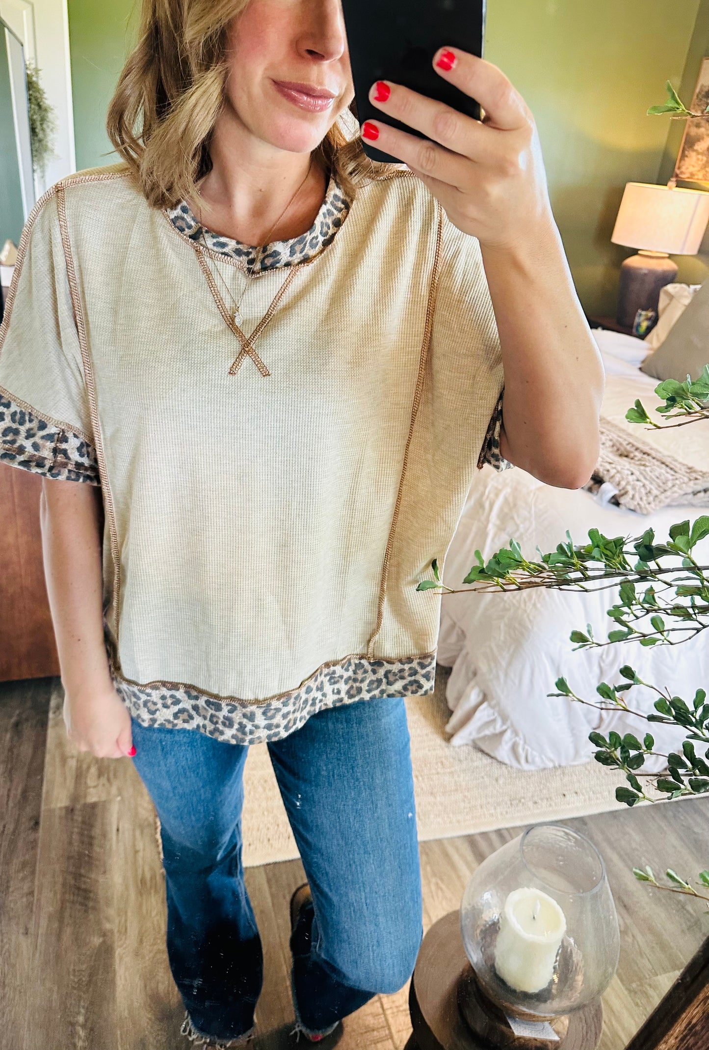Wildflower Waffle Leopard Tee 🐆🤍