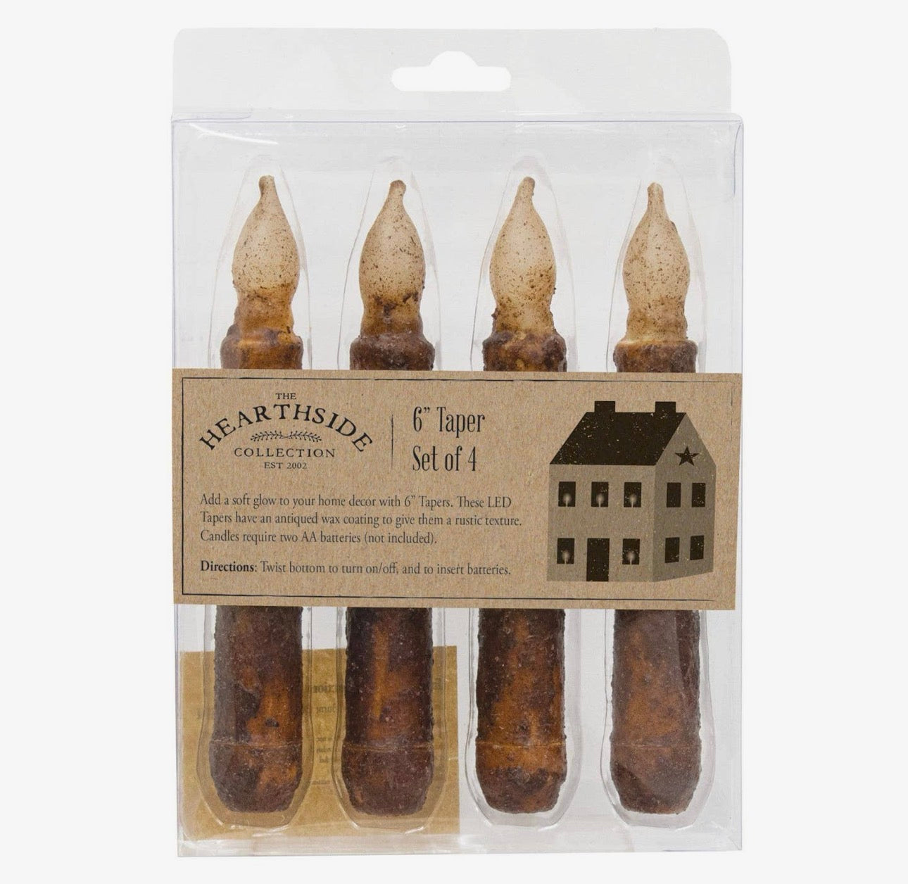 Golden Harvest LED Taper Candles (Set of 4)