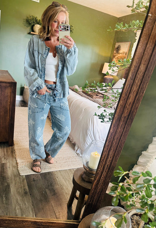 Wild Side Denim Bomber Jacket