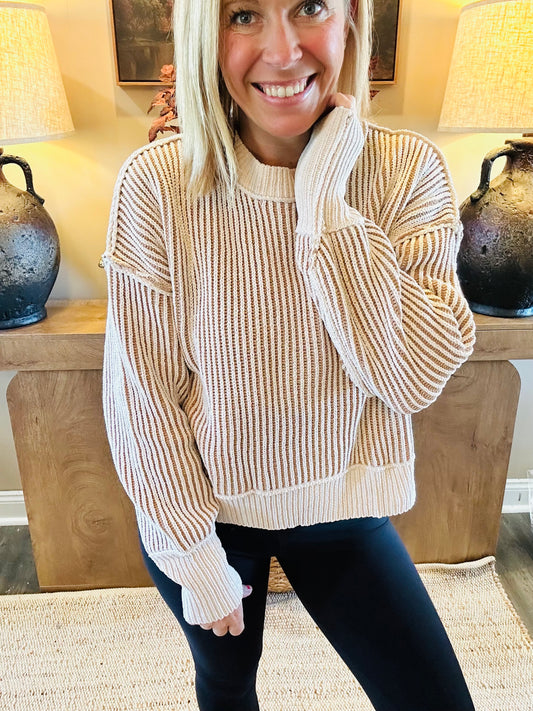 The Marlowe Striped Knit Sweater