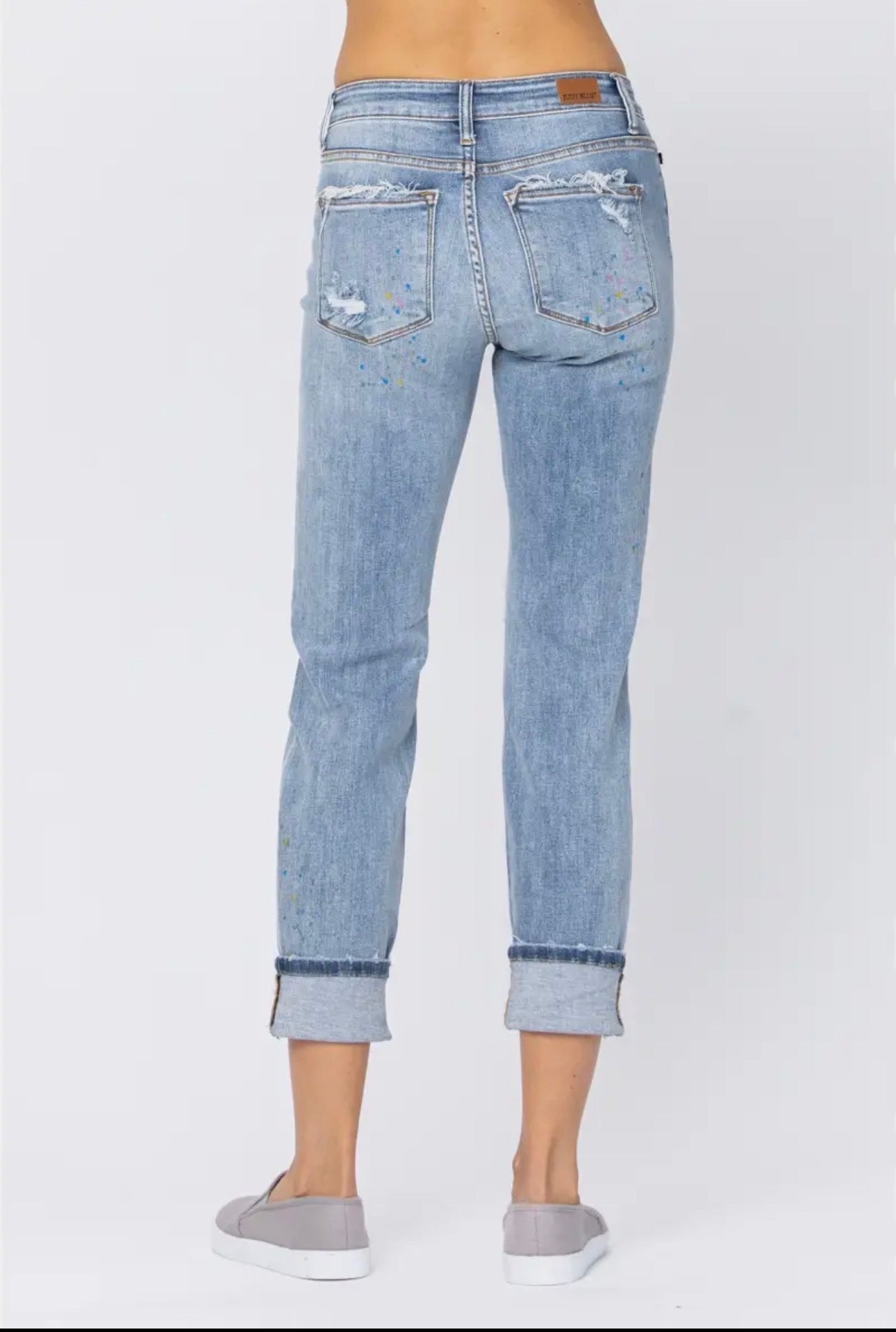 The Paisley Mid-Rise Boyfriend Jeans