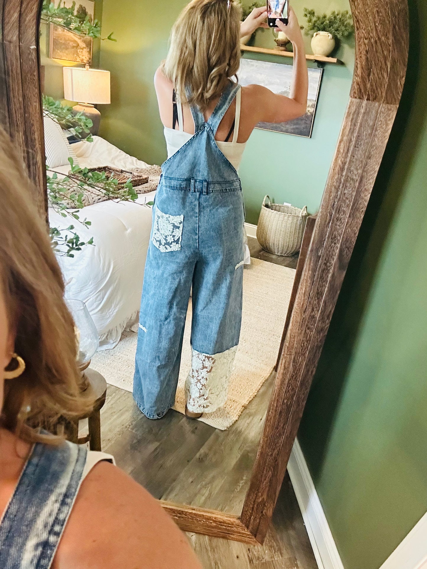 Lace & Denim Daydream Overalls