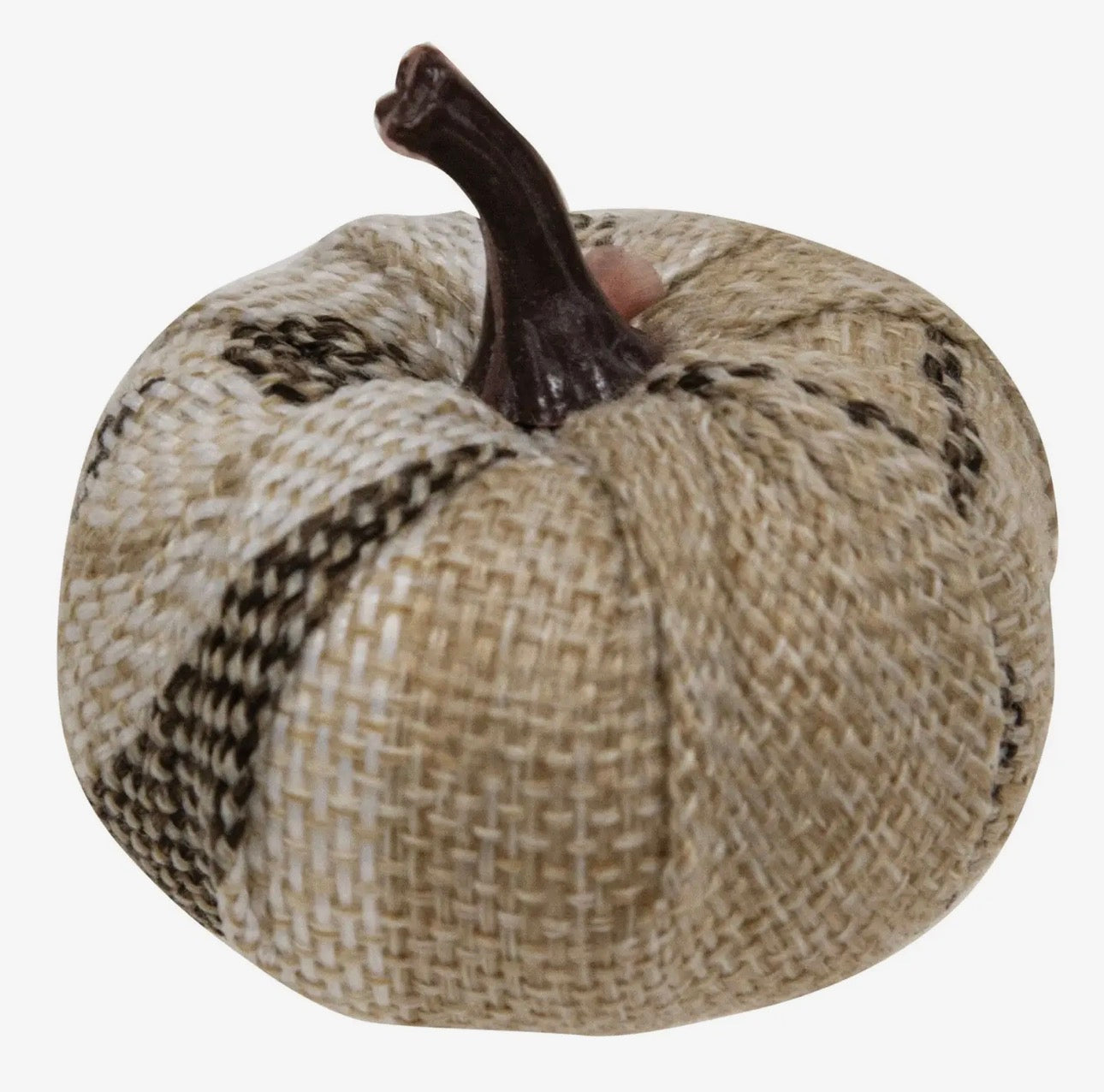 Cream & Gray Burlap Pumpkin Set