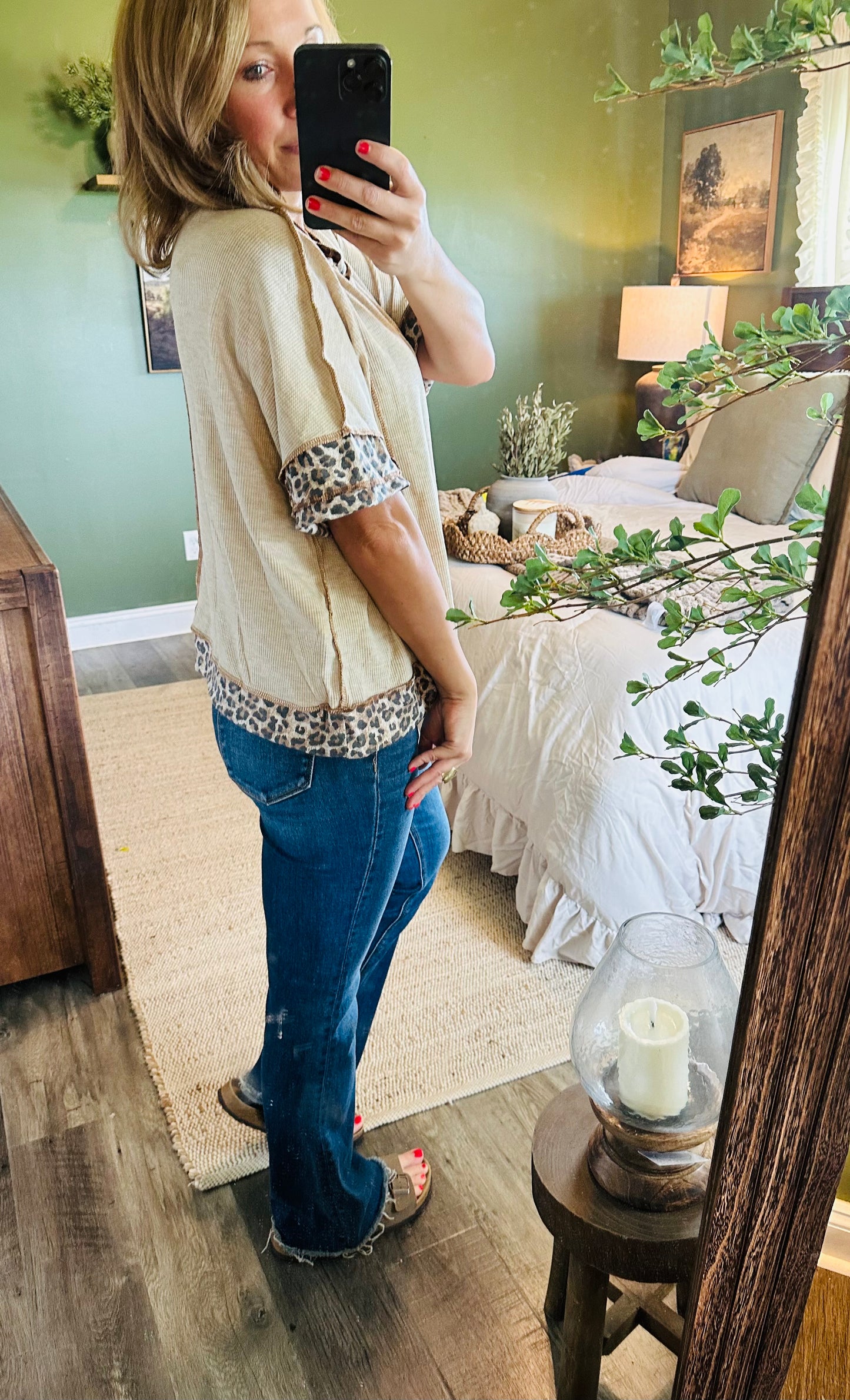 Wildflower Waffle Leopard Tee 🐆🤍