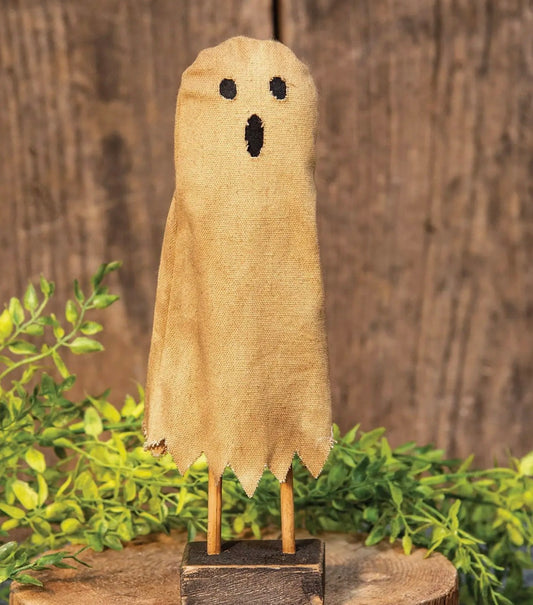Rustic Burlap Ghost Sitter