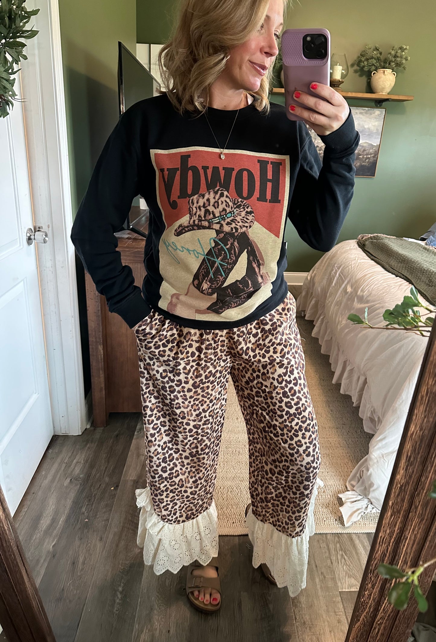 Midnight Howdy Super Soft Crewneck 🖤