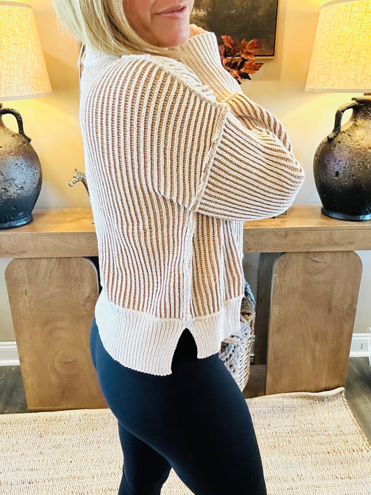 The Marlowe Striped Knit Sweater