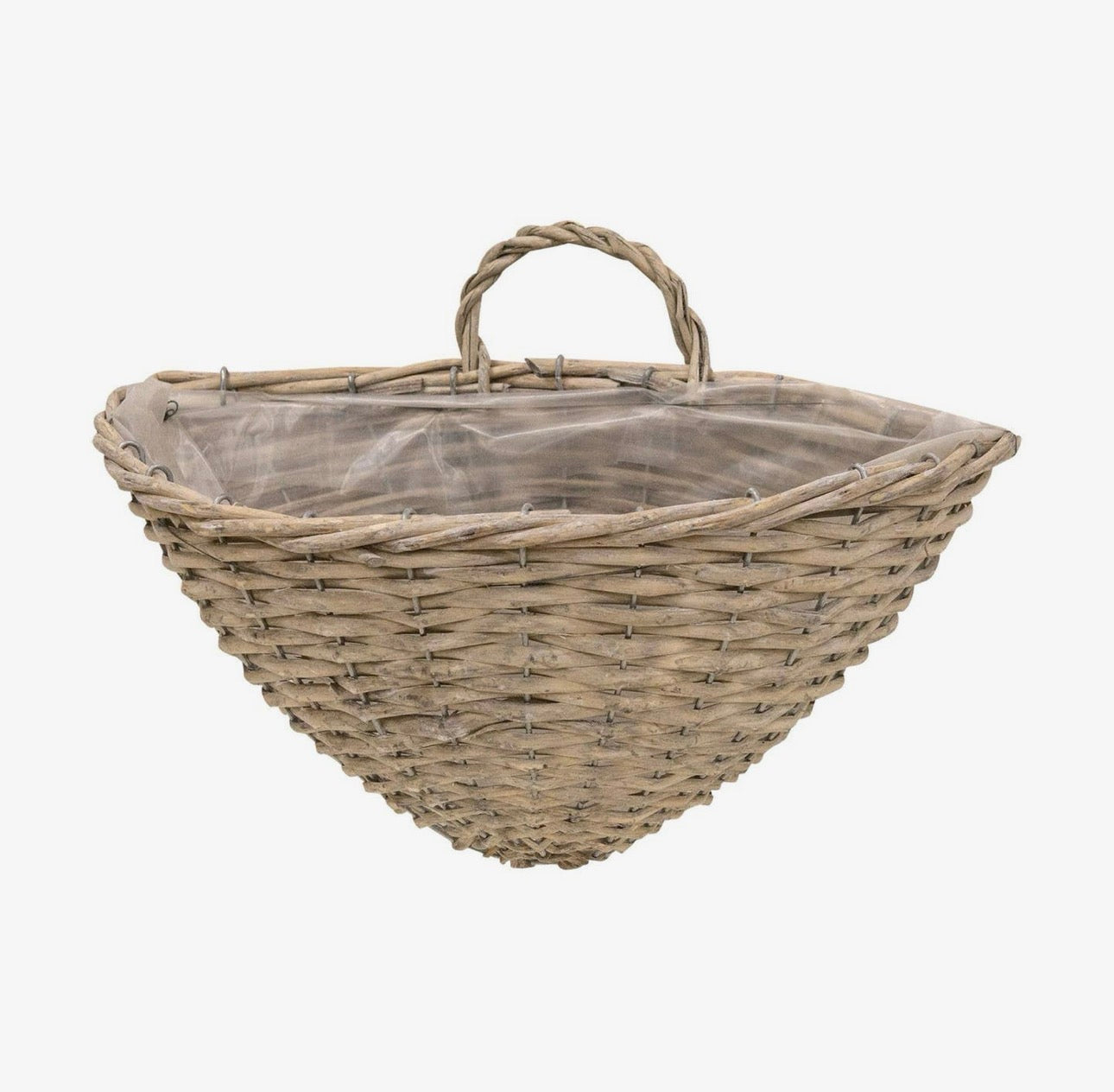 Whitewashed Nested Oval Wall Baskets (Set of 2)