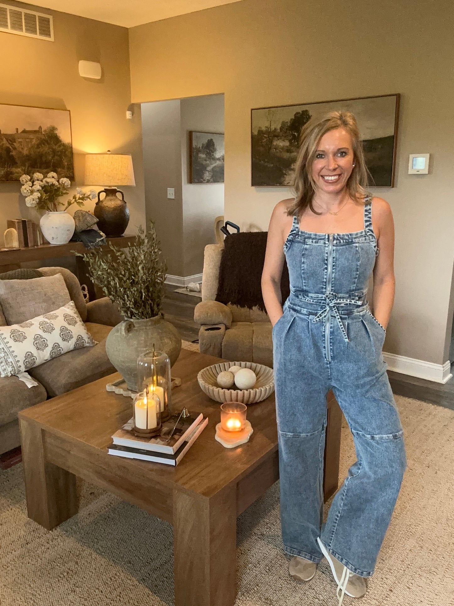 🤍 Harper Denim Jumpsuit