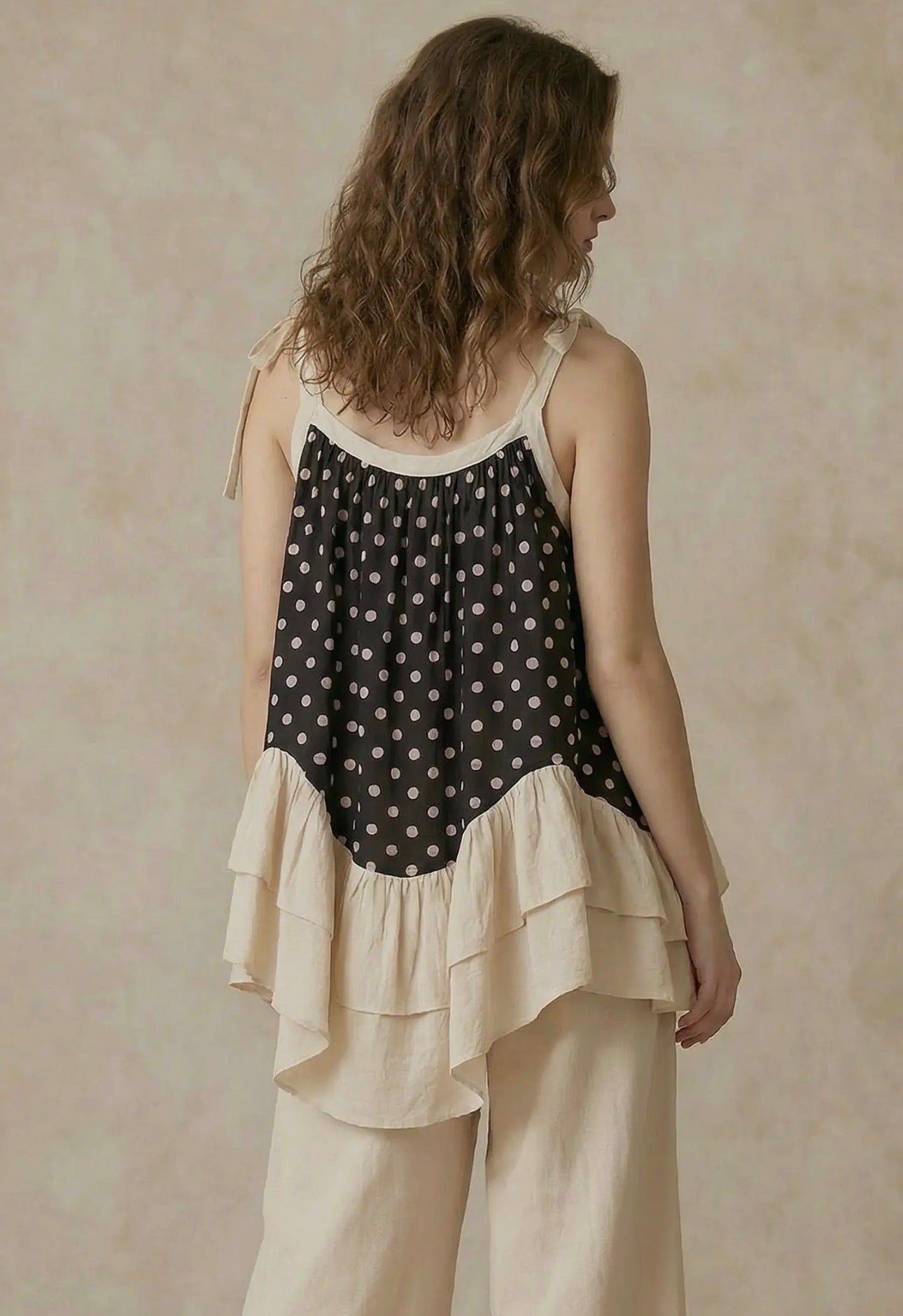 Midnight Mocha Ruffle Tank
